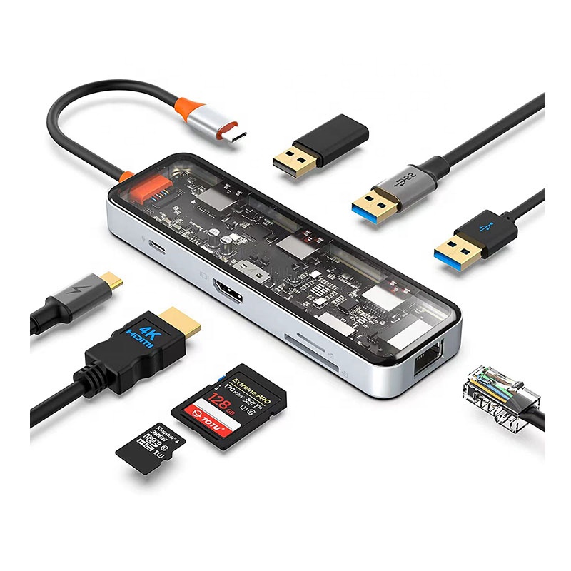 Usb Hub - Hub USB-C z portem Ethernet 4K,