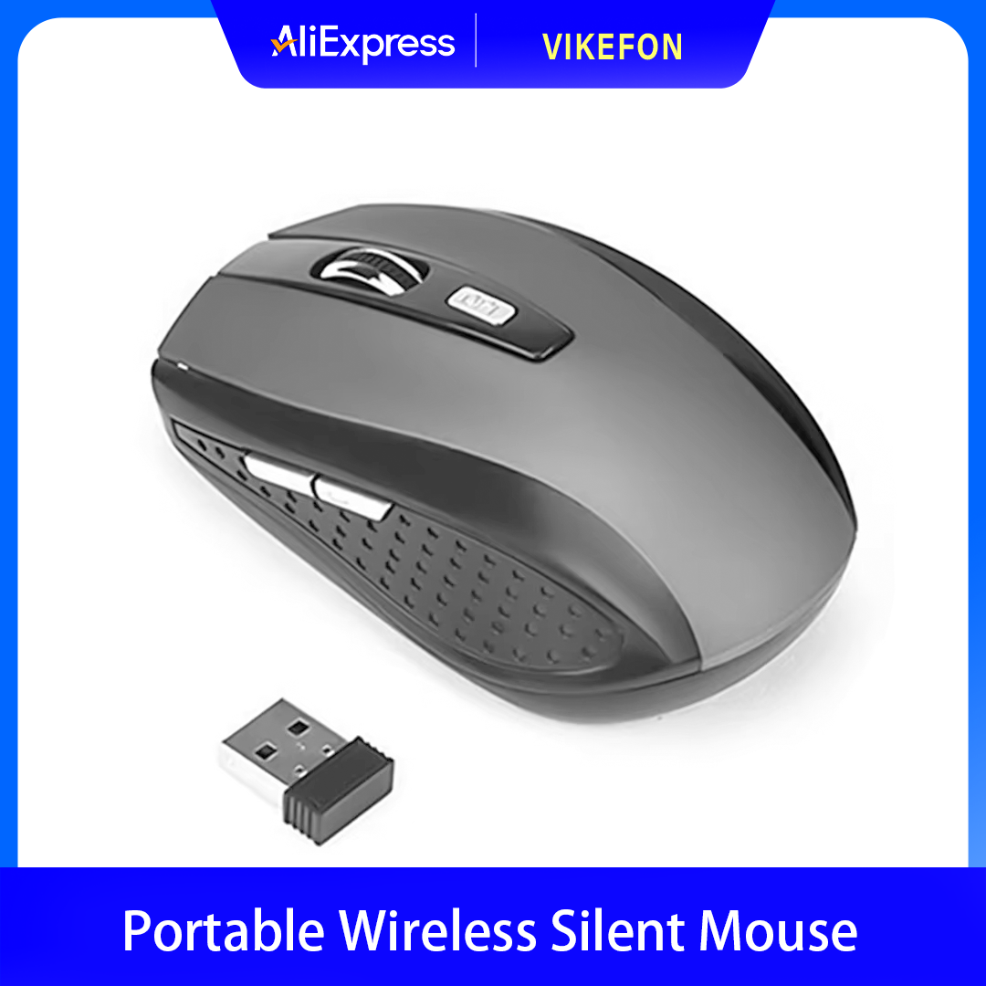 Laptop Mouse - Mysz bezprzewodowa, cicha, 2.4G, przenośna, optyczna,