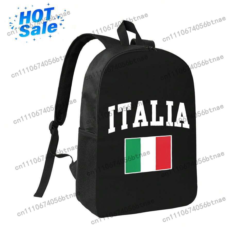 Laptop Bag - Plecak z flagą Włoch, wodoodporny, lekki