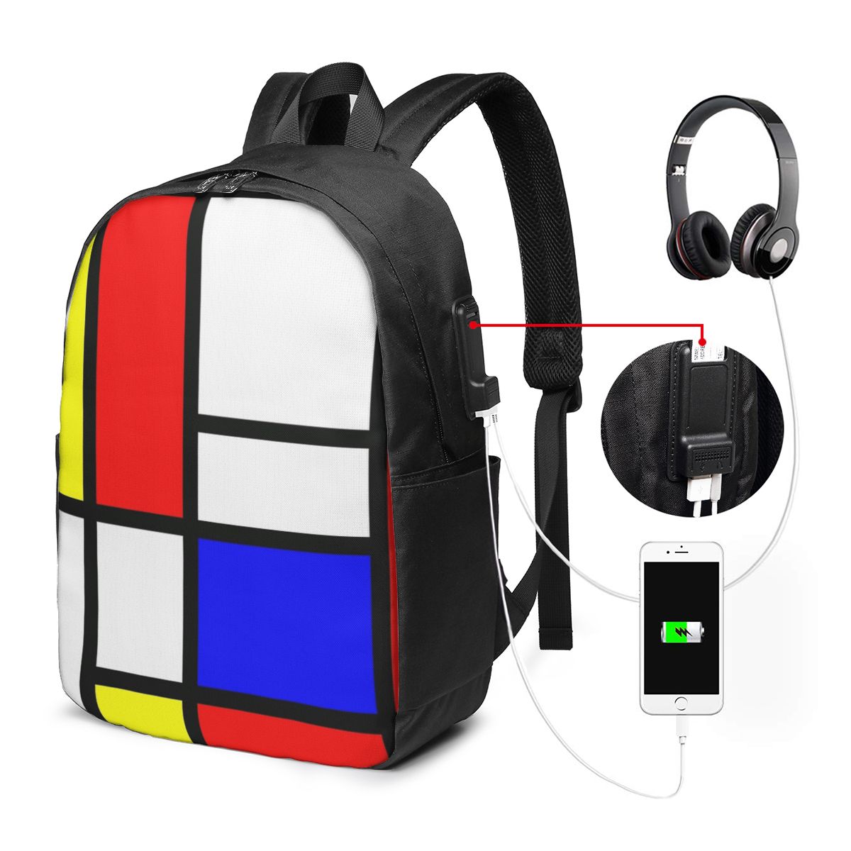 Plecak z motywem Kompozycji P. – Laptop Bag recenzja i cena