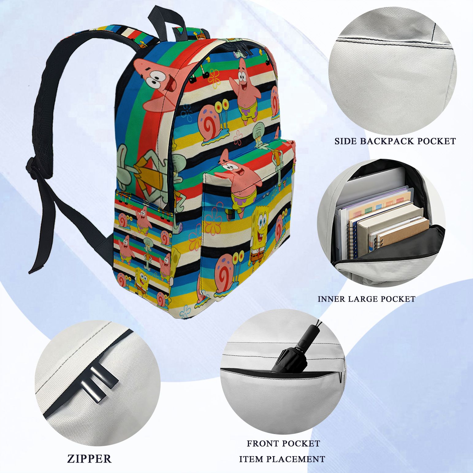 Plecak w paski z motywem Spong – Laptop Bag recenzja i cena